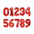 Globo numero Rojo 70 cm - comprar online