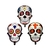 Set x 3 globos Calaveras Mexicanas