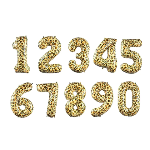 Globo numero animal print 75 cm