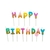 Velitas Happy Birthday pastel y glitter dorado