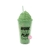 Vaso con tapa y sorbete Milkshake verde - comprar online