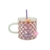 Taza Picnic de vidrio con tapa y sorbete