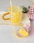 Taza Picnic de vidrio con tapa y sorbete