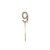 Pinche numero 9 dorado con strass