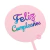 Cake topper rosa con Feliz Cumpleaños multicolor en internet