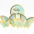 Topper Feliz cumpleaños y pinches Mariposas dorado y celeste - comprar online