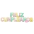 Guirnalda letras Feliz Cumpleaños pastel y dorado en internet