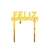 Cake topper Feliz Cumpleaños dorado