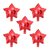 Set x 5 globos estrellas rojas 10 cm