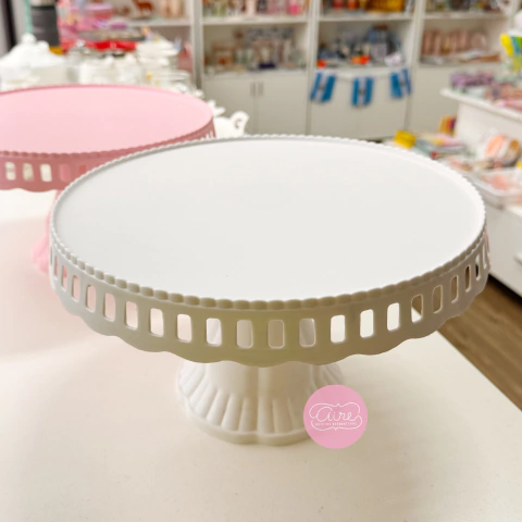 Pie de torta calado blanco - comprar online