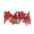 Set de adornos Arbolito Glitter rojo x 4