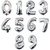 Globo numero 16" / 40 cm plateado - comprar online