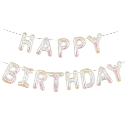 Globo Happy Birthday iridiscente - comprar online