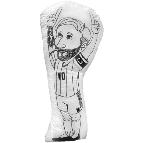 MUÑECO MESSI ALMOHADON PARA PINTAR