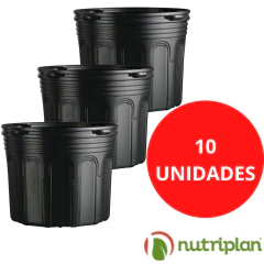 Embalagem Para Mudas Com 60 Lts Alça 10und Preto Nutriplan