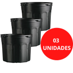 Vaso Para Plantas 110 Litros Com Alça 3 Und Nutriplan