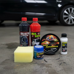 Kit Limpeza Automotiva Lava Carros Motos Com 6 Produtos MM