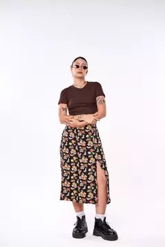 Falda Midi Flowers - comprar online
