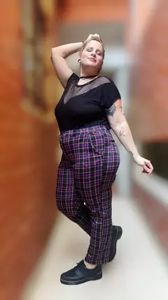 Pantalón Berlín Azul y Bordo - comprar online