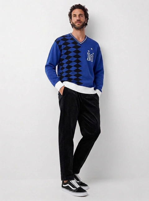 Pantalón Chino Corderoy Negro - comprar online