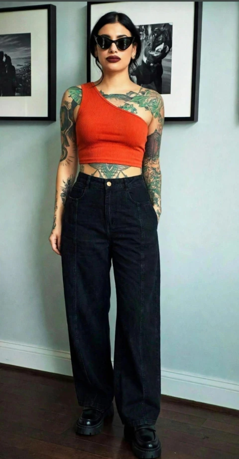 Pantalón Nancy Denim Negro