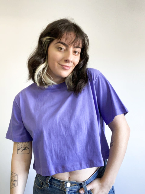 Remera Crop Susan Lila