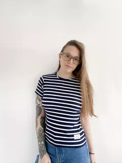 Remera Baby Tee Rayada A&B - comprar online