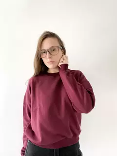 Buzo Crop Basic Bordó
