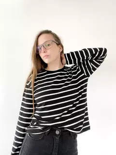 Remera Coco M/L N&B - comprar online