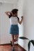 Falda Cecilia Jean Celeste - comprar online