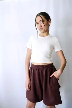 Remera Crop Natural