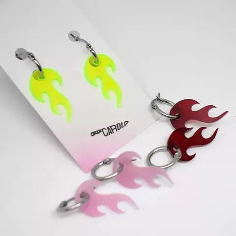 Aros Mini Fuego Rojo