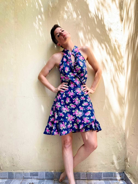 Vestido Capricho Azul Floreado