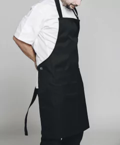 DELANTAL PECHERA NEGRO - All In Chef