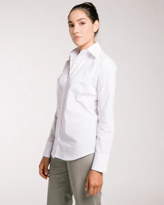 CAMISA FEMENINA MANGA LARGA BLANCA - tienda en línea