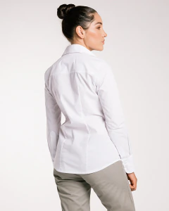 CAMISA FEMENINA MANGA LARGA BLANCA - All In Chef