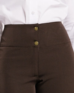 PANTALON FEMENINO PRETINA ANATOMICA CAFE - tienda en línea