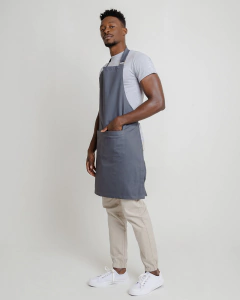 DELANTAL PECHERA GRIS