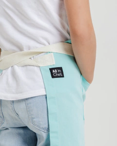 DELANTAL NIÑOS CELESTE - All In Chef