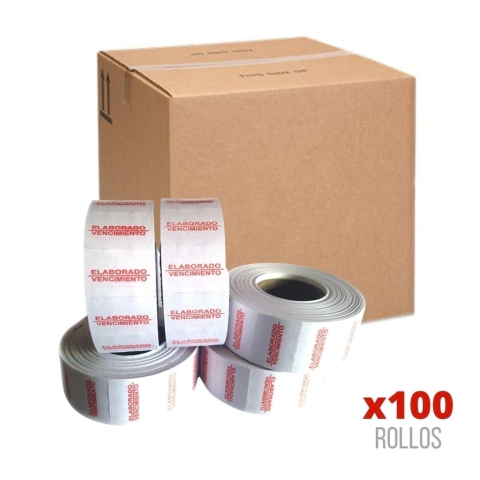 Rollo Etiquetas Modelo Mx 2316 (Elaborado - Vencimiento) Motex Mx / Crown Cn 2316