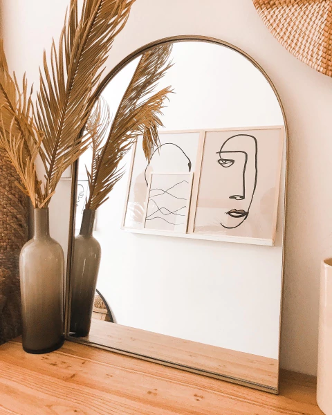 ESPEJO ARCO BABY ORO VIEJO (A PEDIDO)