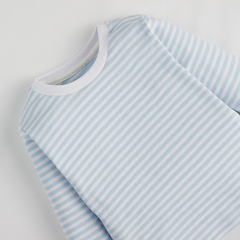 Pijama Rayado Celeste - tienda online