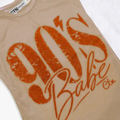 Camiseta 90's back beige