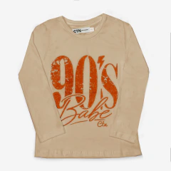 Camiseta 90's back beige