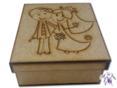 Caixa MDF Noivinhos 10x10 na internet