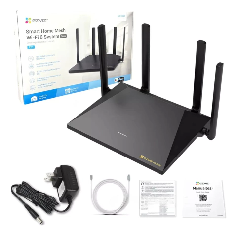 Router Wifi 6 Doble Banda 300mbps Gigabit 4 Antena Ezviz Rt1 - comprar online