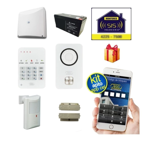 Kit Alarma Domiciliaria Casa X28 Llamador Gsm Comando Via App Celular seguridad - comprar online