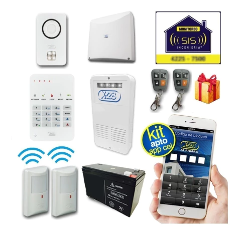 Kit Alarma Inalambrica X28 Casa Domiciliaria Llamador Gsm Comando Via App Celular seguridad