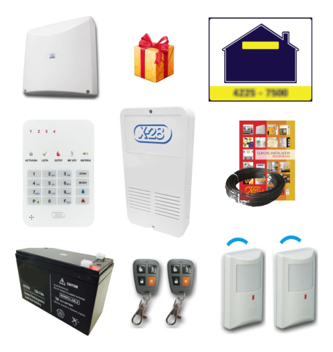 Kit Alarma Inalambrica X28 Domiciliaria Casa Completo seguridad - comprar online
