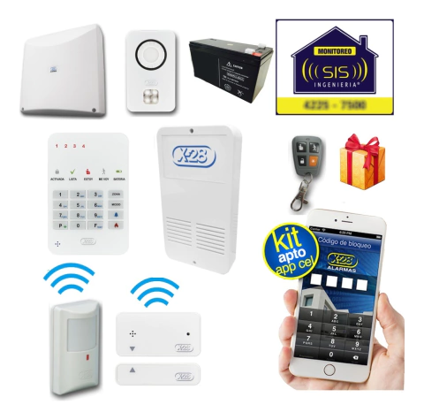 Kit Alarma Inalambrica X28 Casa Domiciliaria Llamador Celular Via GSM seguridad